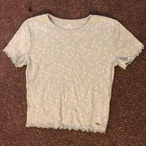 Sage green floral baby Tee